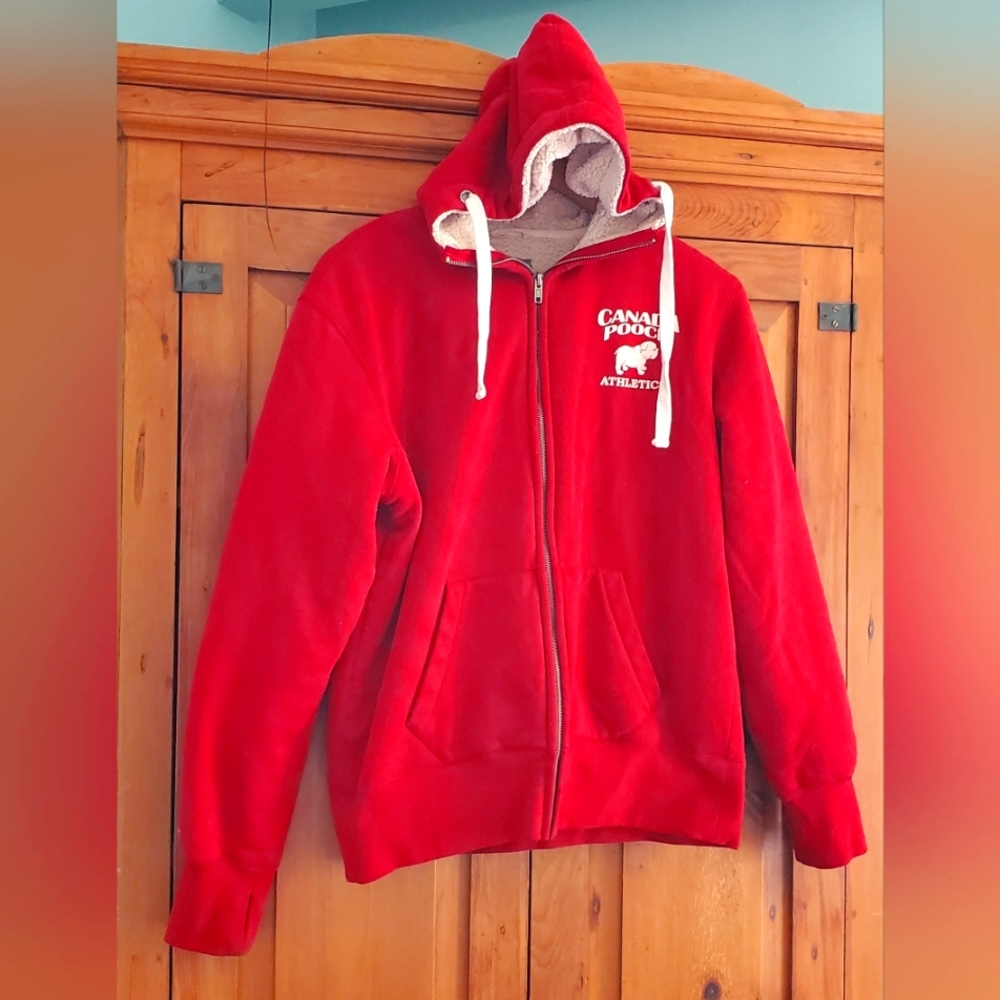 Canada Pooch Athletics Thermal Fleece Hoodie, Size Small